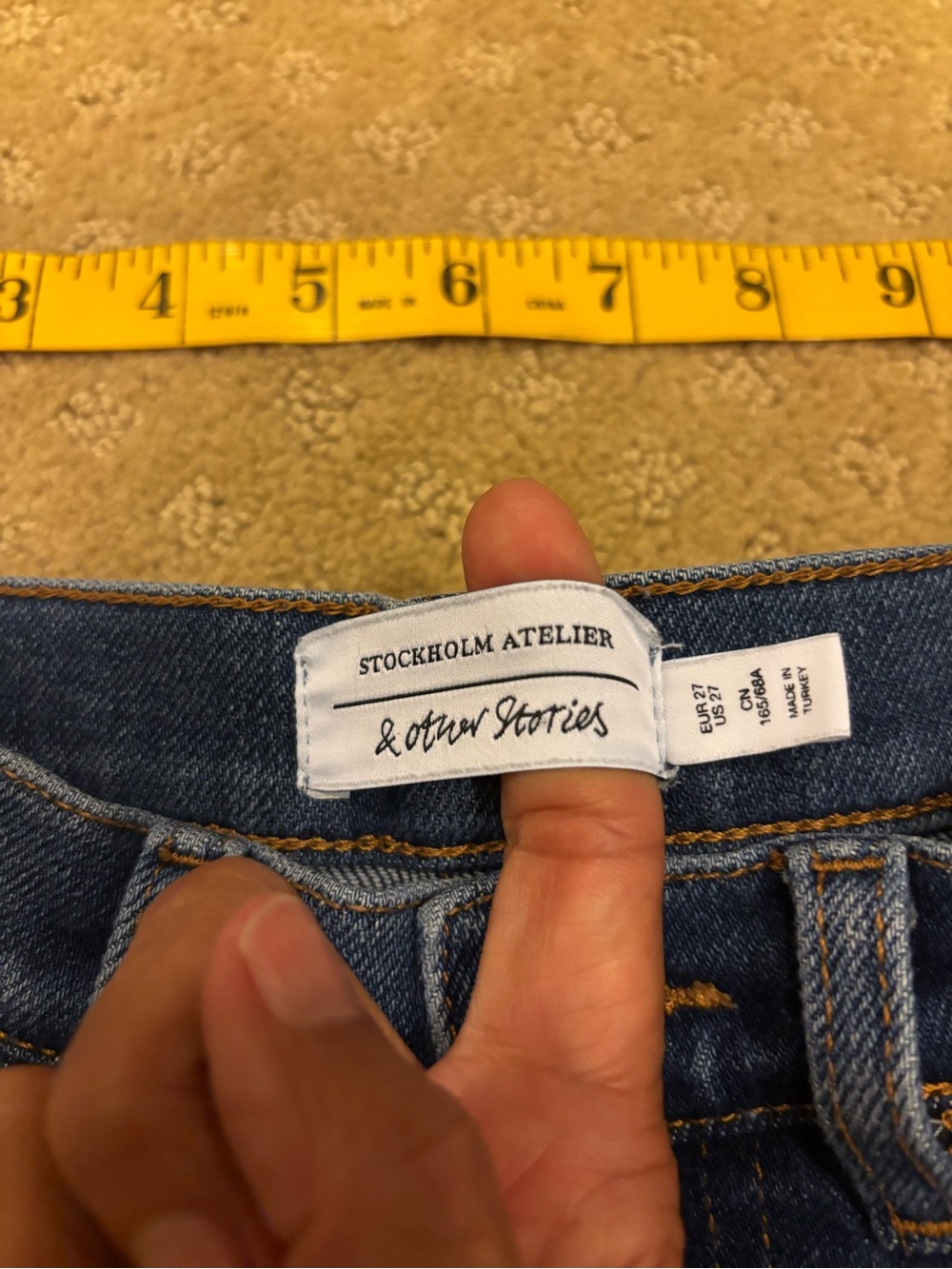 & Other Stories Stockholm Atelier Blue Denim Jeans Sz 27